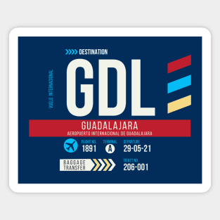 Guadalajara (GDL) Airport Code Baggage Tag C Magnet